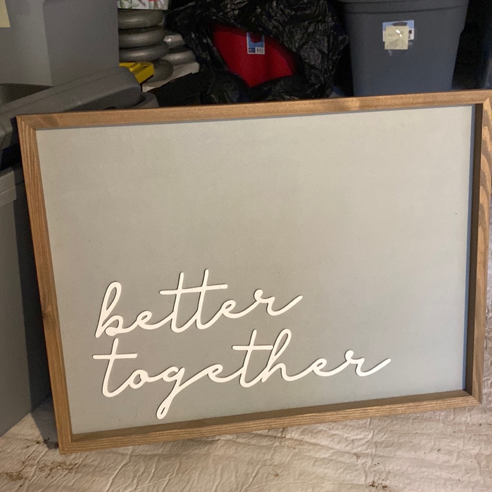 Better together home sign decor new with tag